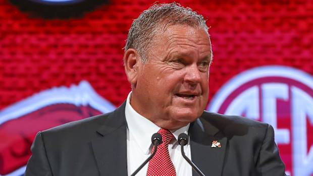 Razorbacks coach Sam Pittman on main stage at SEC Media Days